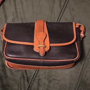 Dooney & Bourke Black and Tan Shoulder Bag